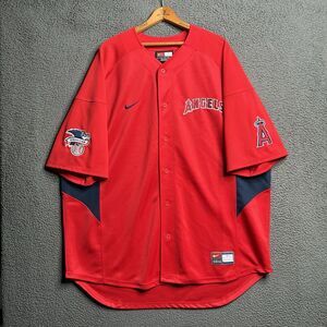 Vintage Nike Anaheim Angels Baseball Jersey Size Men's Large 2XL